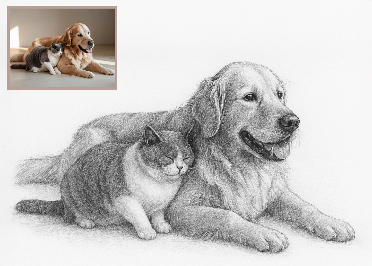Pet Portrait Sketch (Digital Art)