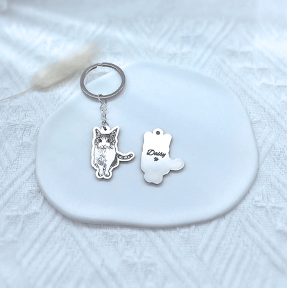 Custom Pet Photo Keychains • Personalised Pet Photo Keyrings • Pet Memorial Gifts - Seer Studio