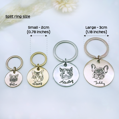 Personalised Pet Portrait Pet ID Tags • Pet Name Tags for Dogs and Cats