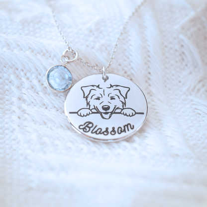 Personalised Peeking Dog Necklace