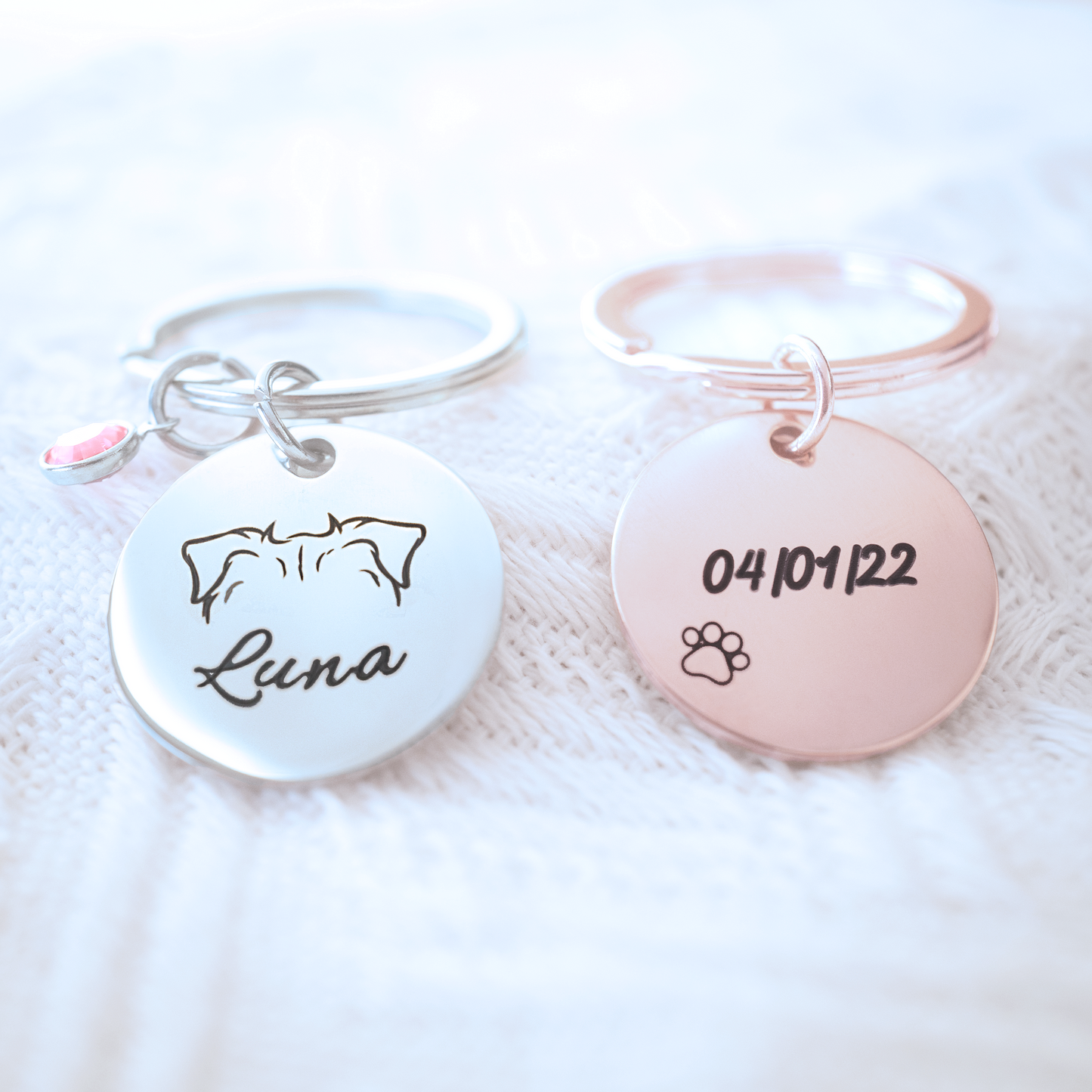 Personalised Dog Ears Keychain