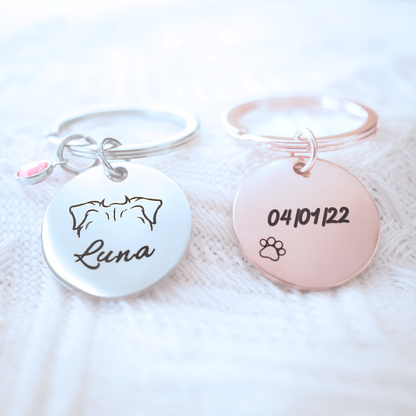 Personalised Dog Ears Keychain