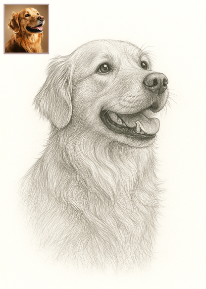 Pet Portrait Sketch (Digital Art)