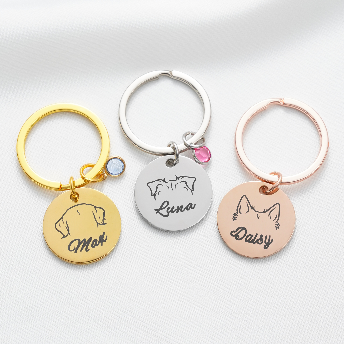 Personalised Dog Ears Keychain