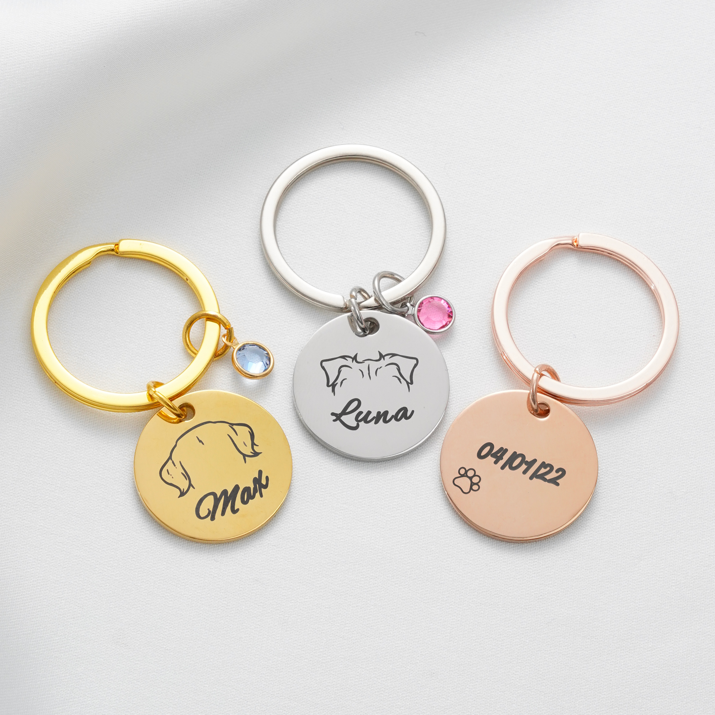 Personalised Dog Ears Keychain